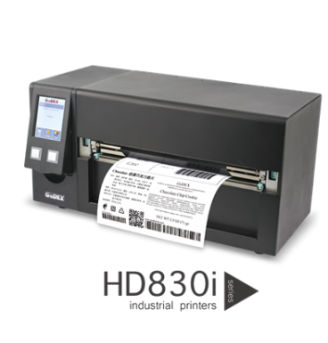 GoDEX HD830i - legújabb 8 inch- es ipari vonalkód nyomtató széles címkék nyomtatásához